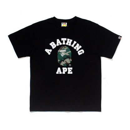 D012 Camo Collegiate Graphic T-Shirt - Black