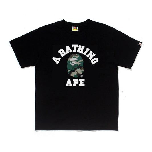 D012 Camo Collegiate Graphic T-Shirt - Black