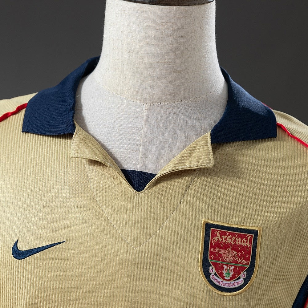 Arsenal Jersey 2001-02 Away Retro Football Kit Long Sleeves