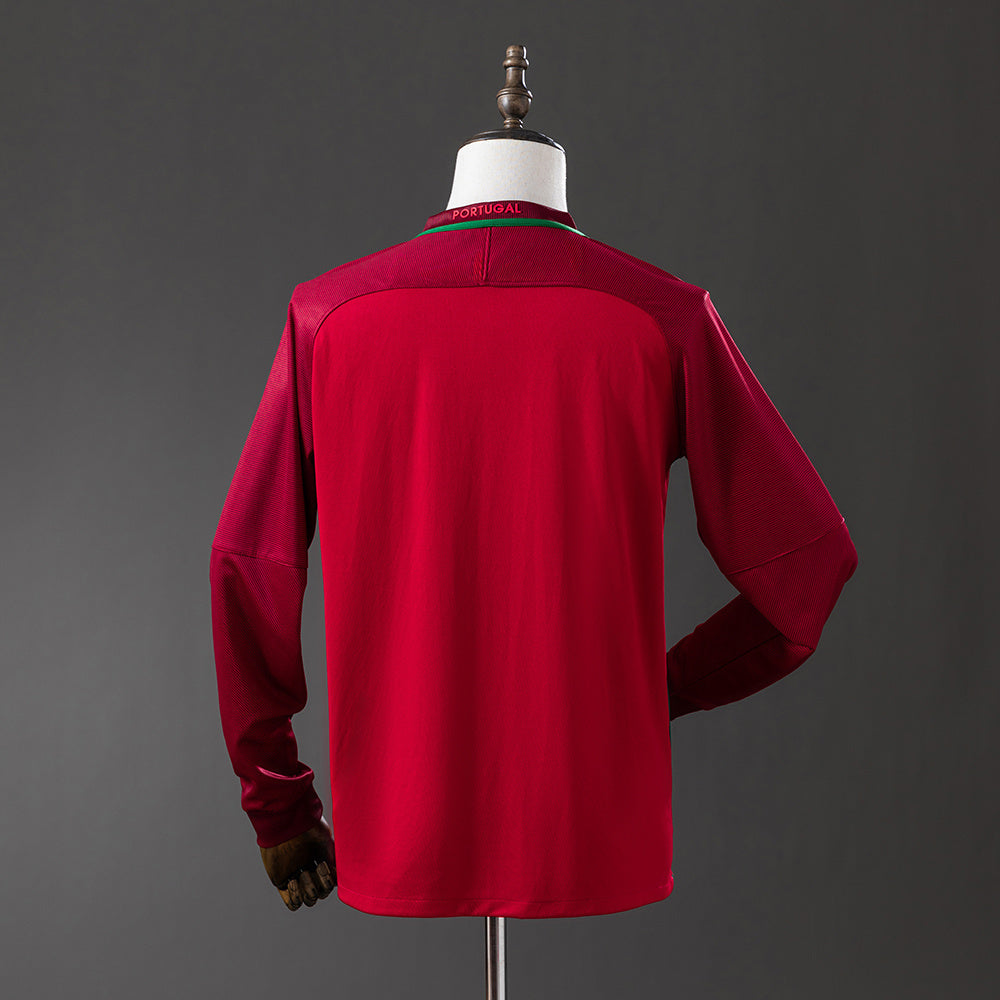 Portugal Jersey 2016 Home Retro Football Kit Long Sleeves