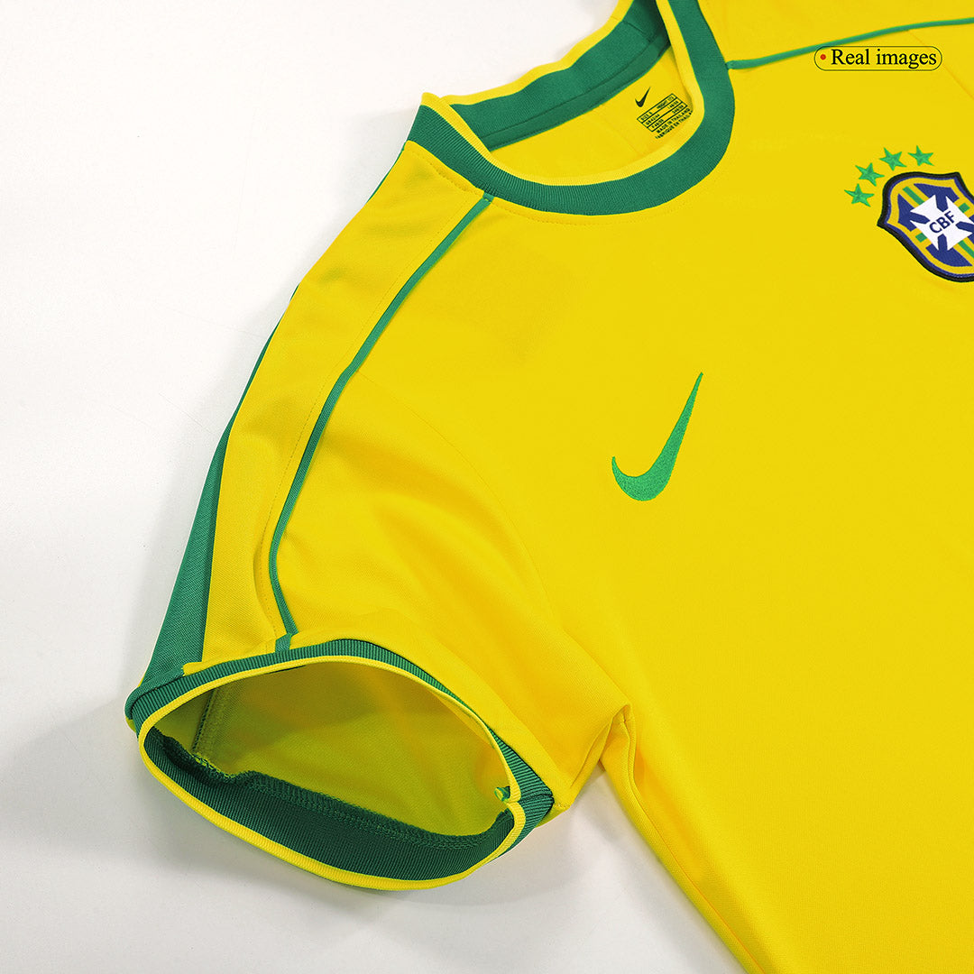 Retro RIVALDO #10 1998 Mens Brazil World Cup Home Jersey