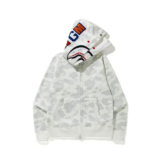 BAPE Shark Shark Head Double Hood Sweater Luminous Spots