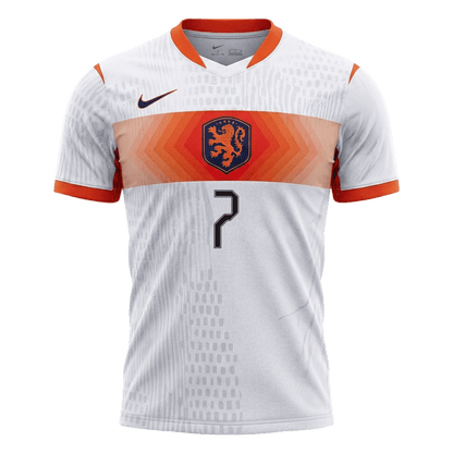 XAVI #7 Mens Netherlands World Cup Away Jersey 2026 - Player Version (Slim Fit)