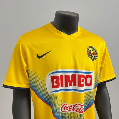 Retro Club America Jersey 2013-14 Home Yellow Football Kit Soccer Jersey