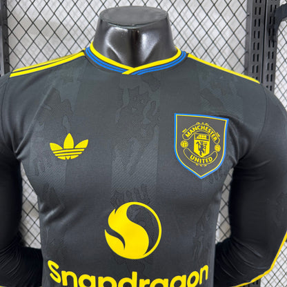 Player Version Manchester United Jersey 25/26 Third Long Sleeves Football Kit Soccer Jersey
