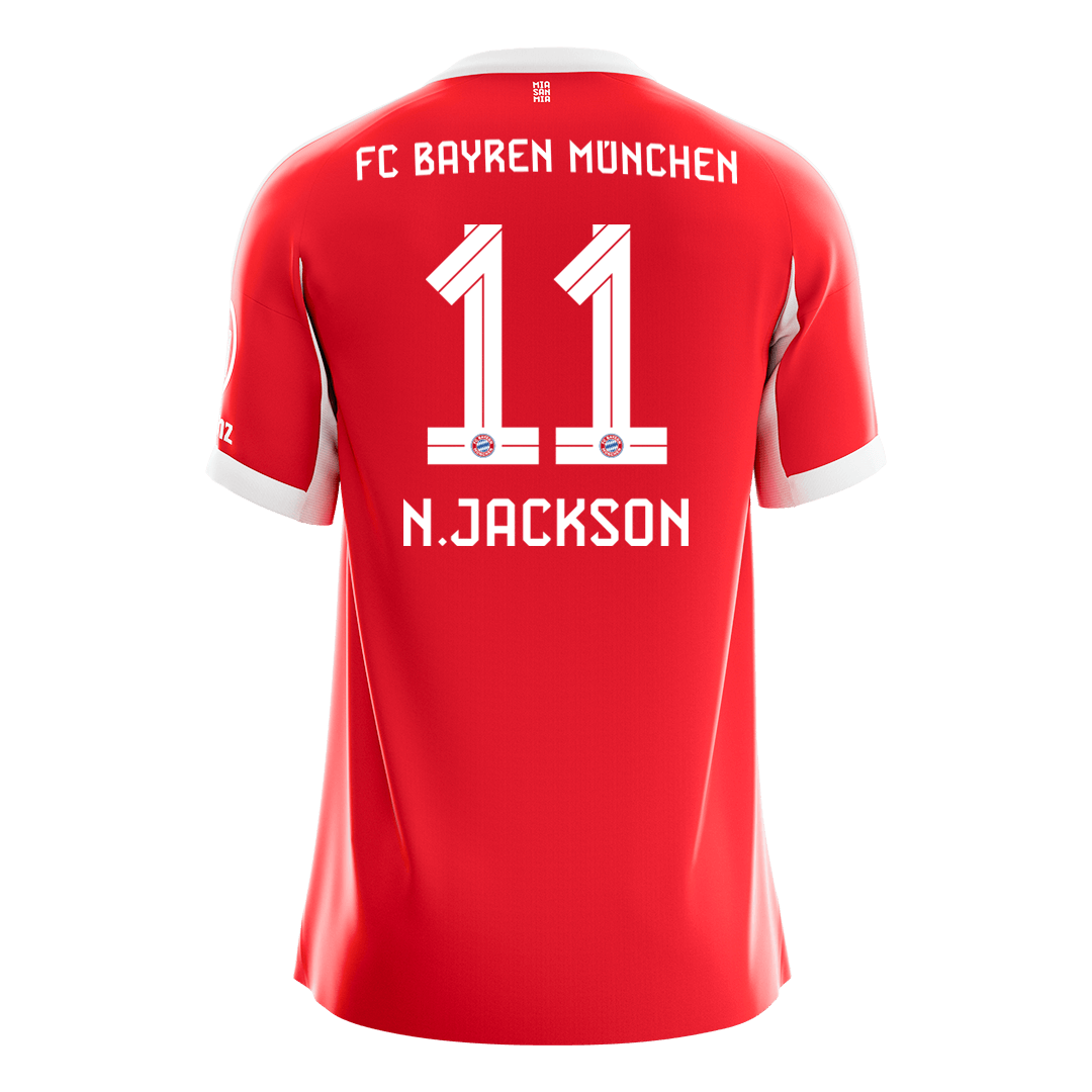 N.JACKSON #11 Mens Bayern Munich Home Jersey 2025/26 [PREMIUM]
