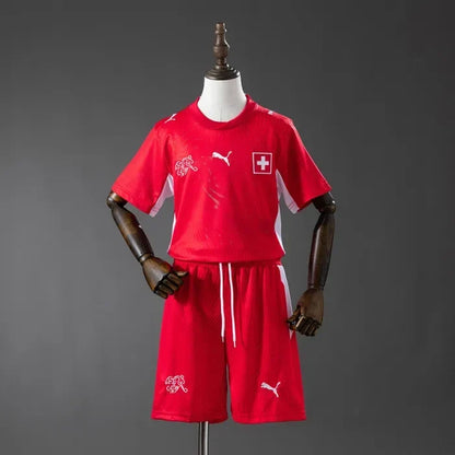 Kids Switzerland Home Jersey 2026 World Cup Football Kit Soccer Shirt