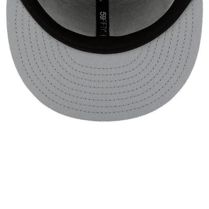 New EraLos Angeles Dodgers Black on Black with Gold 2025 World Series Champions Patch Grey UV New Era 59FIFTY Fitted Hat