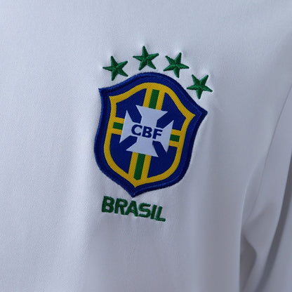 Brazil Away Jersey 1998 White Retro Football Kit Soccer Shirt