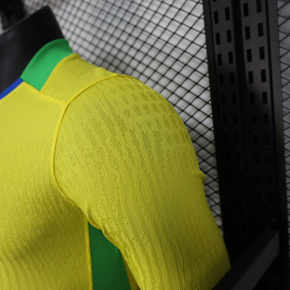Player Version Brazil Jersey 25/26 Home Long Sleeves Football Kit Soccer Jersey