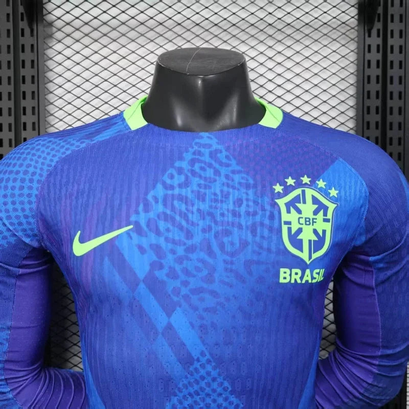 Player Version Brazil Jersey 25/26 Away Long Sleeves Football Kit Soccer Jersey