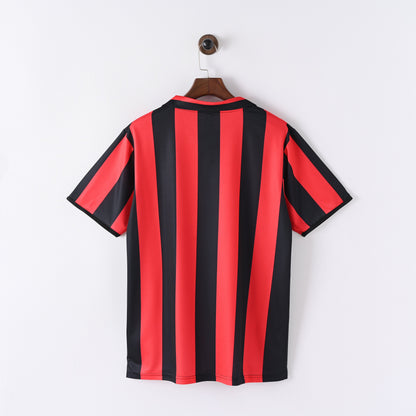 Retro AC Milan Jersey 1988-89 Home Football Kit Soccer Jersey