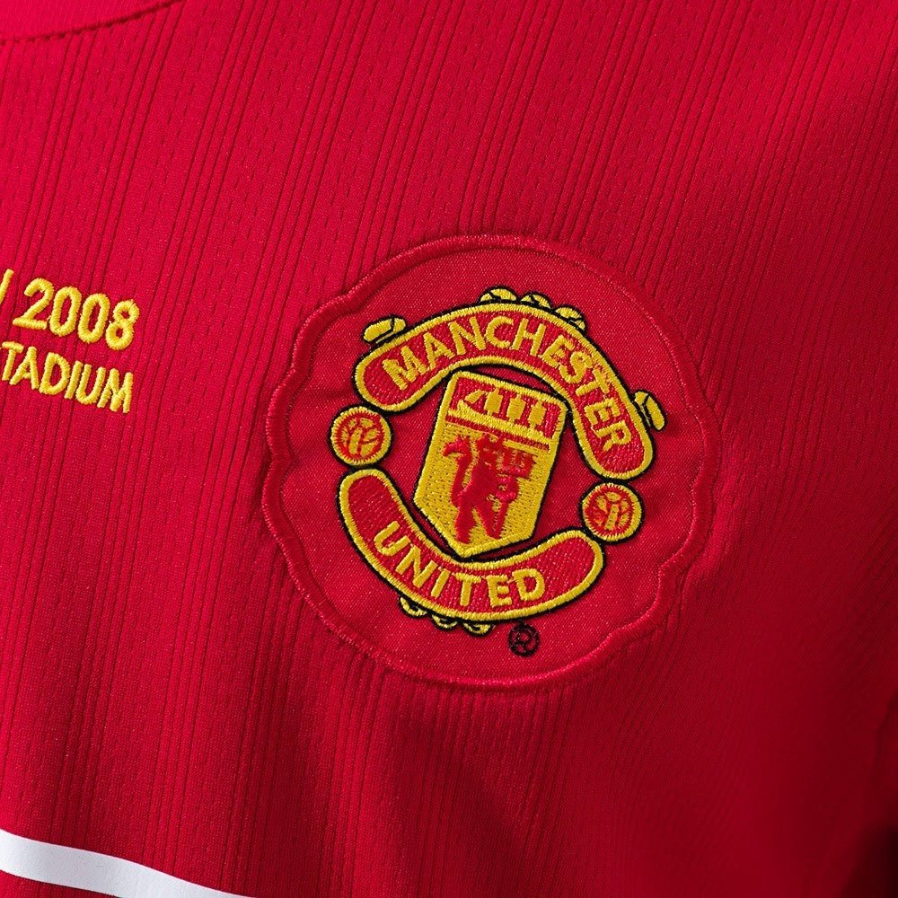 Manchester United Jersey 2007/08 Home Retro Football Kit Long Sleeve