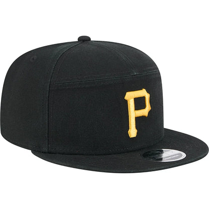 New Era Pittsburgh Pirates Cotton Canvas 9FIFTY Split Panel Trucker Hat