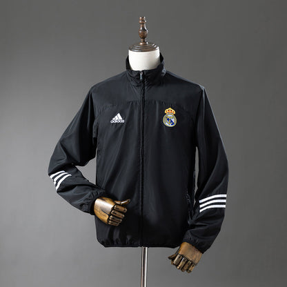 Real Madrid Windbreaker 2025/26 Black Football Kit