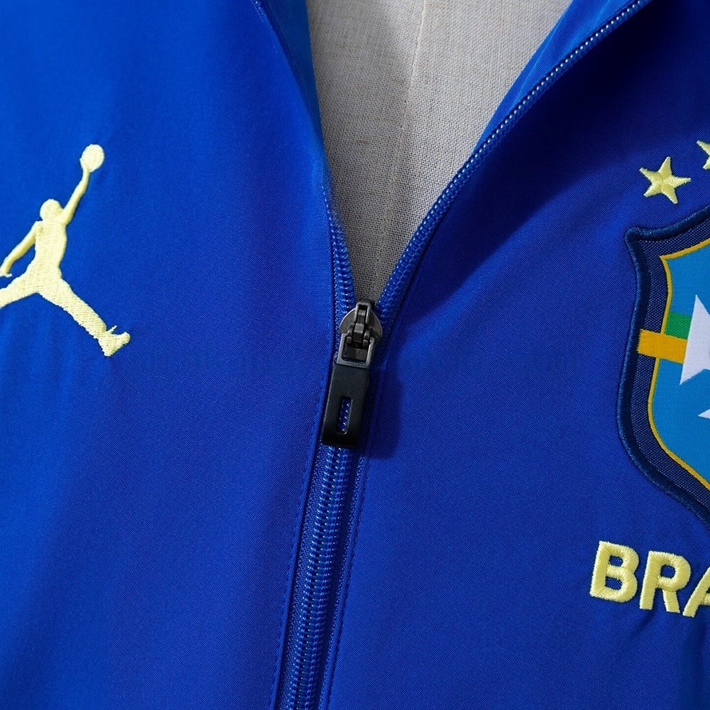 Brazil Windbreaker 2026 Blue Football Jacket