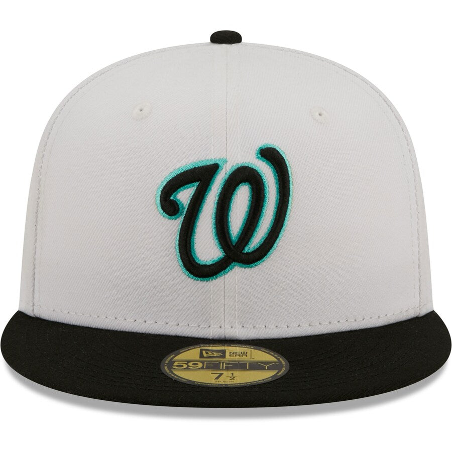 New Era Washington Nationals 2-Tone Color Pack 59FIFTY Fitted Hat-White/Black