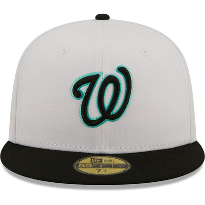New Era Washington Nationals 2-Tone Color Pack 59FIFTY Fitted Hat-White/Black