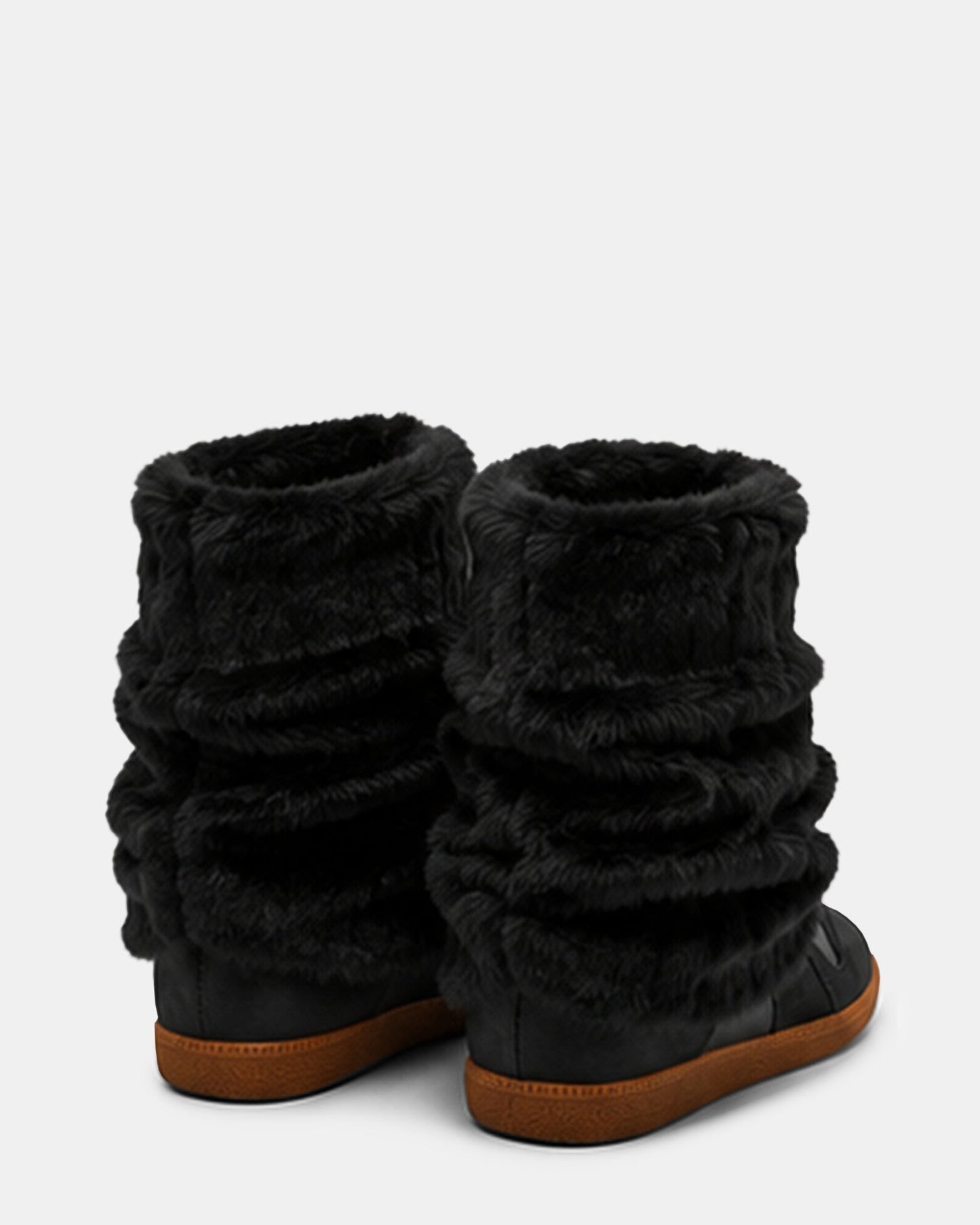 MAVIS FAUX FUR BLACK SUEDE