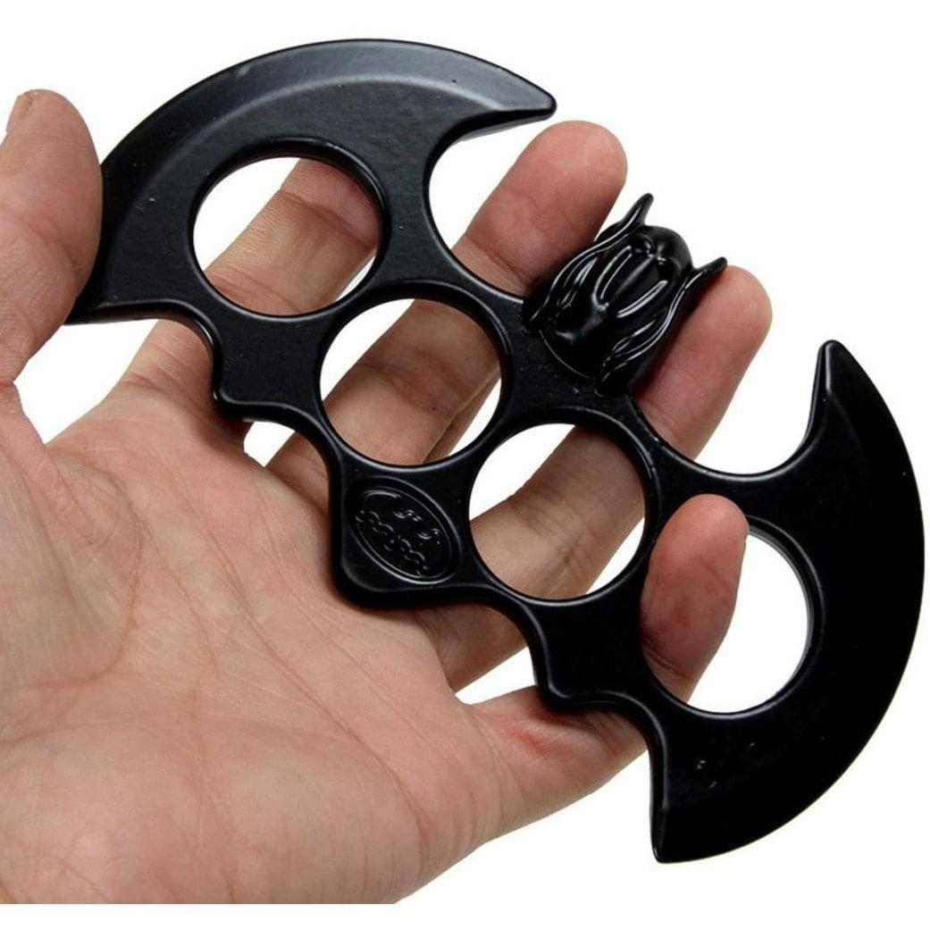 Brass Batman Knuckles – Hard Alloy Edition Four Finger with Black Tactical with Pouch