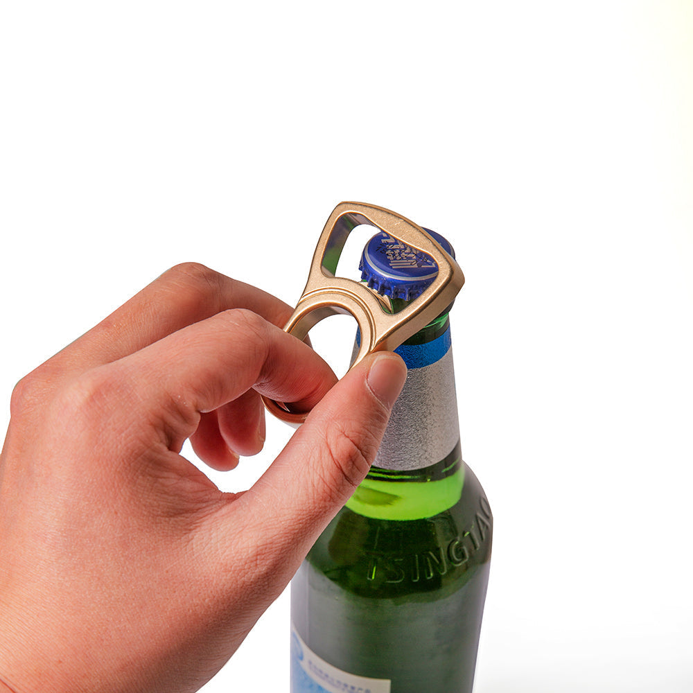 Brass Bottle Opener Knuckles – Self Defense with Thor Ring Stonewash Single Finger EDC