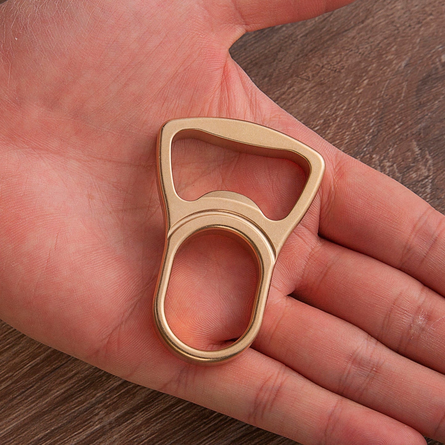 Brass Bottle Opener Knuckles – Self Defense with Thor Ring Stonewash Single Finger EDC