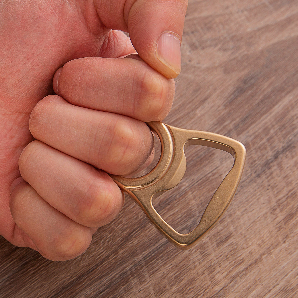 Brass Bottle Opener Knuckles – Self Defense with Thor Ring Stonewash Single Finger EDC