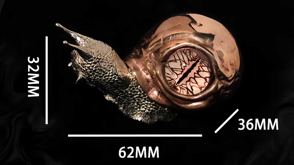 Brass Fidget Toy – Cthulhu Eye Snail Figurine with /Copper Desk Sculpture