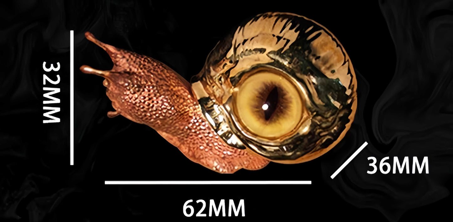Brass Fidget Toy – Cthulhu Eye Snail Figurine with /Copper Desk Sculpture