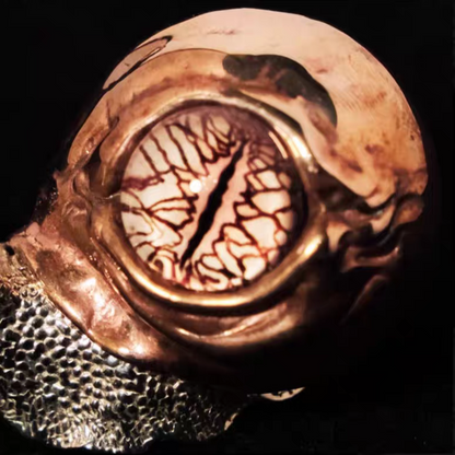 Brass Fidget Toy – Cthulhu Eye Snail Figurine with /Copper Desk Sculpture
