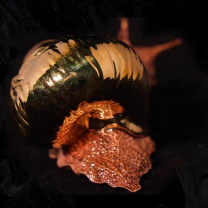 Brass Fidget Toy – Cthulhu Eye Snail Figurine with /Copper Desk Sculpture