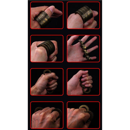 Brass Folding Knuckles – Ring with Transformable Self Defense Jewelry
