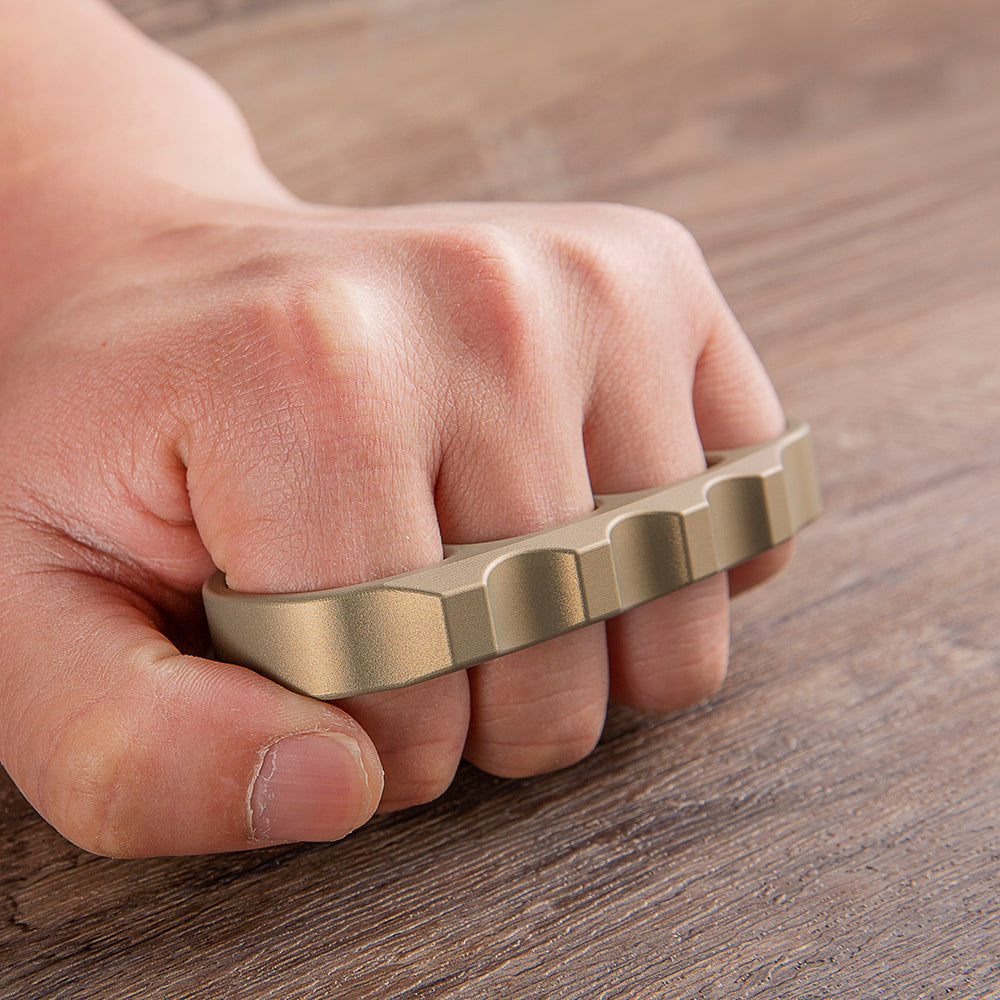 Brass Four Finger Knuckles – 7075 Aluminum with Pea Pods 15mm Ultra Thick Lightweight