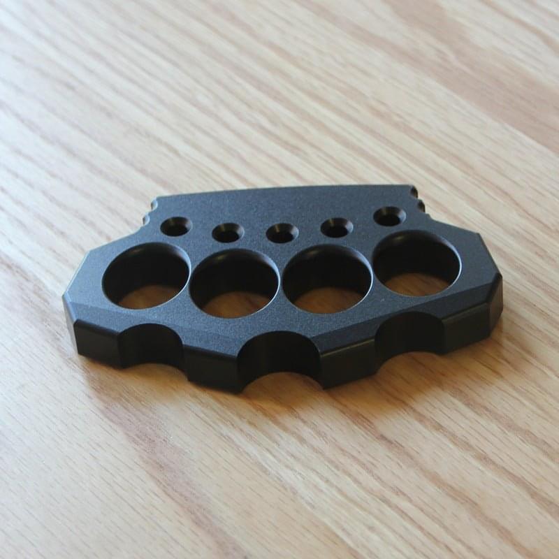 Brass Four Finger Knuckles – Aerospace Aluminum Alloy Ultra-Thick 15mm with Black Oxide