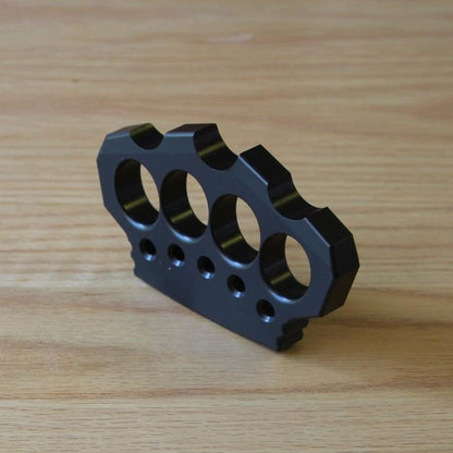 Brass Four Finger Knuckles – Aerospace Aluminum Alloy Ultra-Thick 15mm with Black Oxide