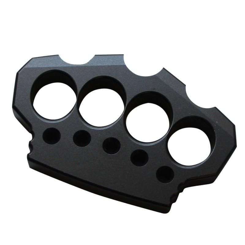 Brass Four Finger Knuckles – Aerospace Aluminum Alloy Ultra-Thick 15mm with Black Oxide