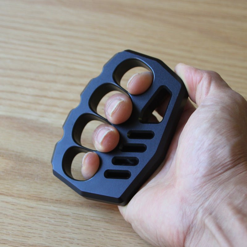 Brass Four Finger Knuckles – Aluminum Alloy with 15mm Ultra-Thick Black Oxide