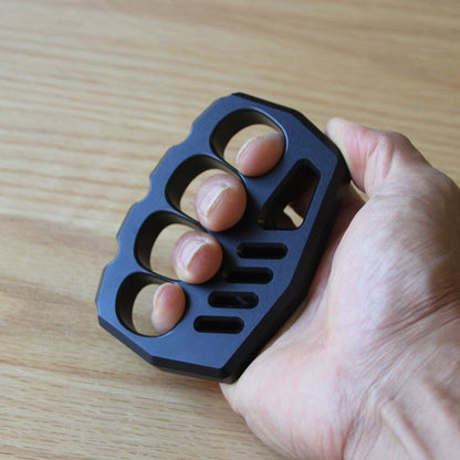 Brass Four Finger Knuckles – Aluminum Alloy with 15mm Ultra-Thick Black Oxide