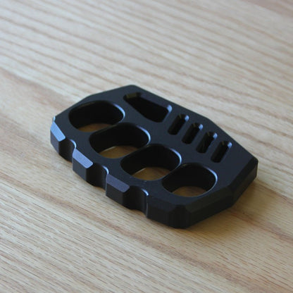 Brass Four Finger Knuckles – Aluminum Alloy with 15mm Ultra-Thick Black Oxide
