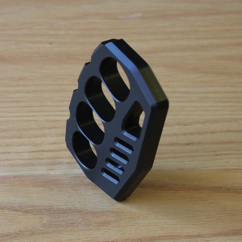 Brass Four Finger Knuckles – Aluminum Alloy with 15mm Ultra-Thick Black Oxide