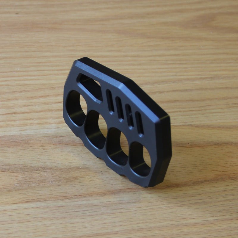 Brass Four Finger Knuckles – Aluminum Alloy with 15mm Ultra-Thick Black Oxide