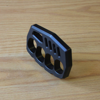 Brass Four Finger Knuckles – Aluminum Alloy with 15mm Ultra-Thick Black Oxide
