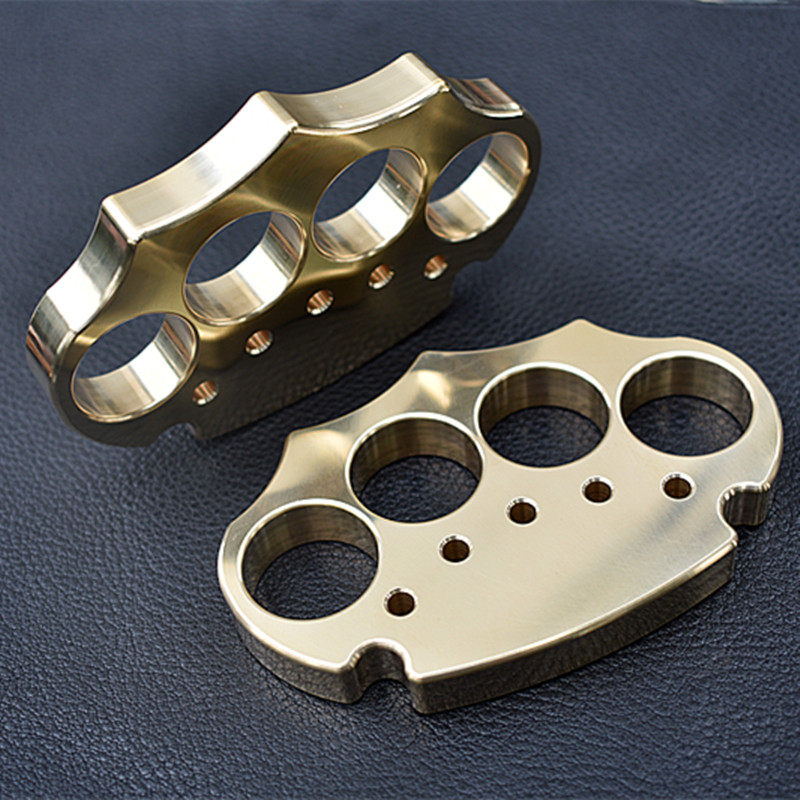 Brass Four Finger Weight – CNC Engraved 4-Finger Heavy Duty EDC Collectible 440g