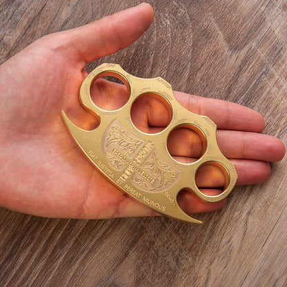 Brass Four Finger Knuckles – Constantine Holy Spiritus Design Heavy Duty