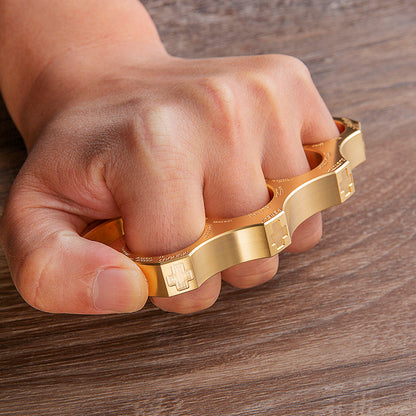 Brass Four Finger Knuckles – Constantine Holy Spiritus Design Heavy Duty