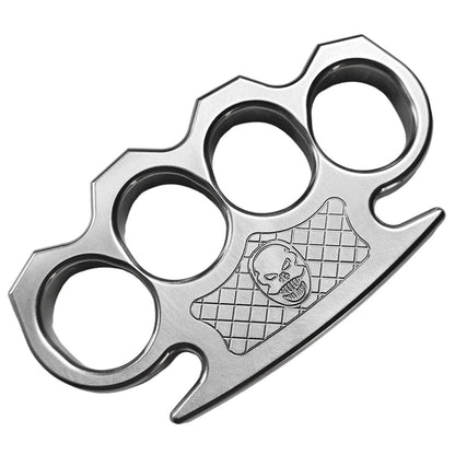 Brass Four Finger Knuckles – Duster with Punisher Skull 15mm Ultra Thick CNC EDC