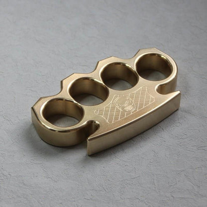 Brass Four Finger Knuckles – Duster with Punisher Skull 15mm Ultra Thick CNC EDC