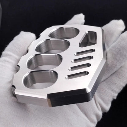 Brass Four Finger Knuckles – Dusters with Peace Maker 16mm Ultra Thick 520g CNC EDC