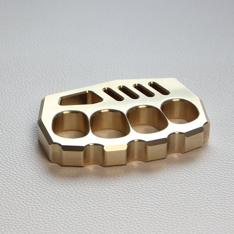 Brass Four Finger Knuckles – Dusters with Peace Maker 16mm Ultra Thick 520g CNC EDC