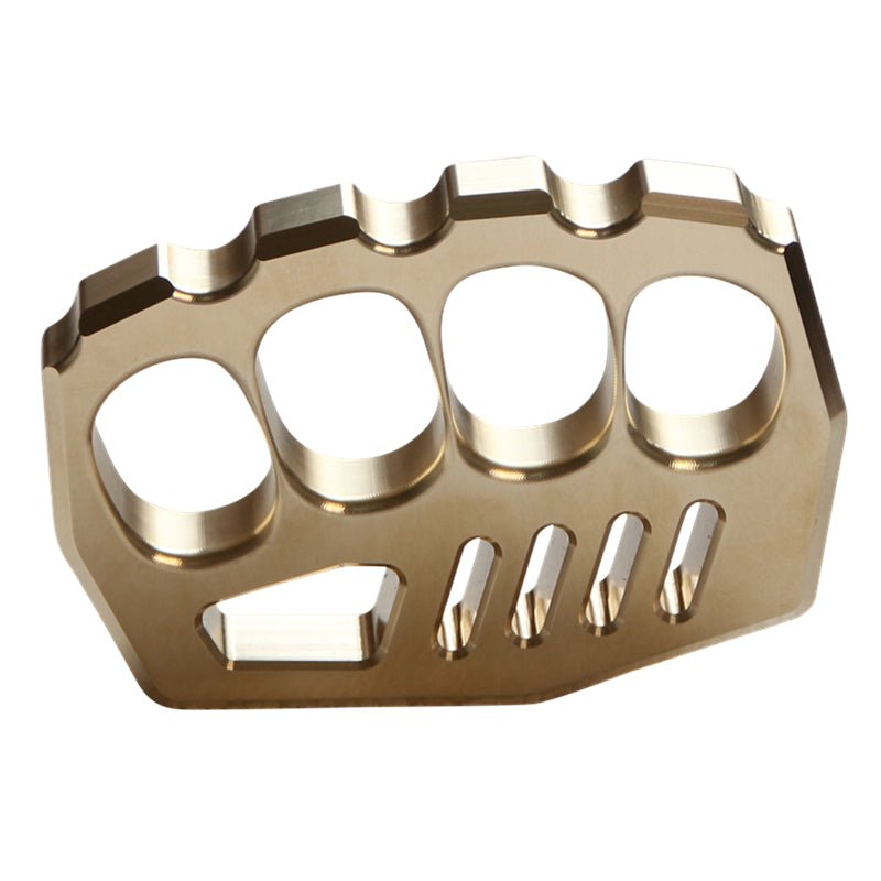 Brass Four Finger Knuckles – Dusters with Peace Maker 16mm Ultra Thick 520g CNC EDC